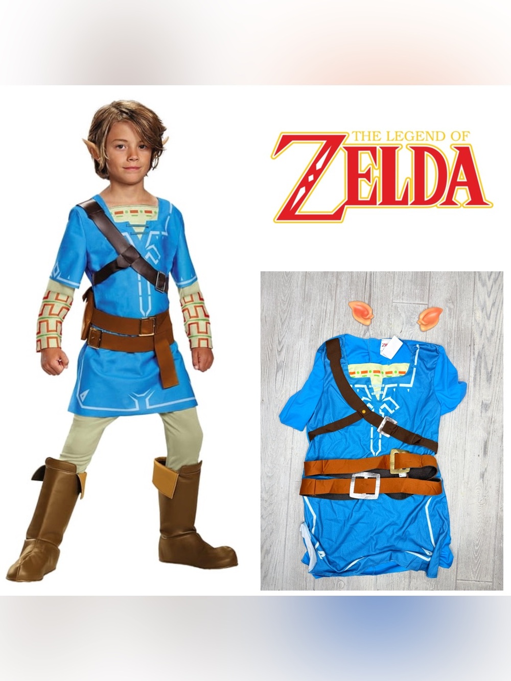 Disguise Link / Zelda Deluxe halloween Costume cosplay 14-16 ears : outfit